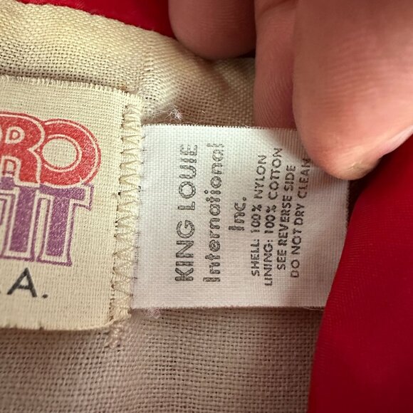 Vintage King Louie Marching 100 Alton Senior High Jacket Red Medium Sax Line USA - Picture 10 of 11